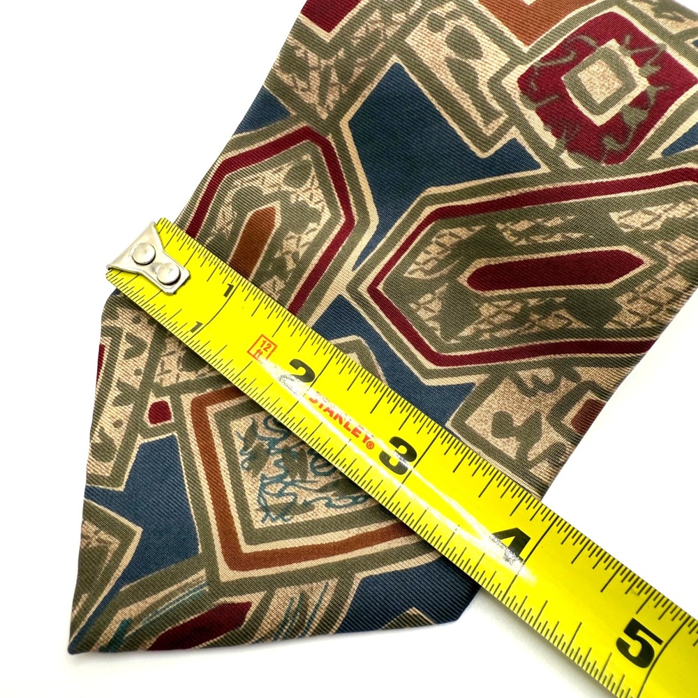 Christian Dior Monsieur Necktie All Silk Geometric Made in USA - Picture 3 of 4